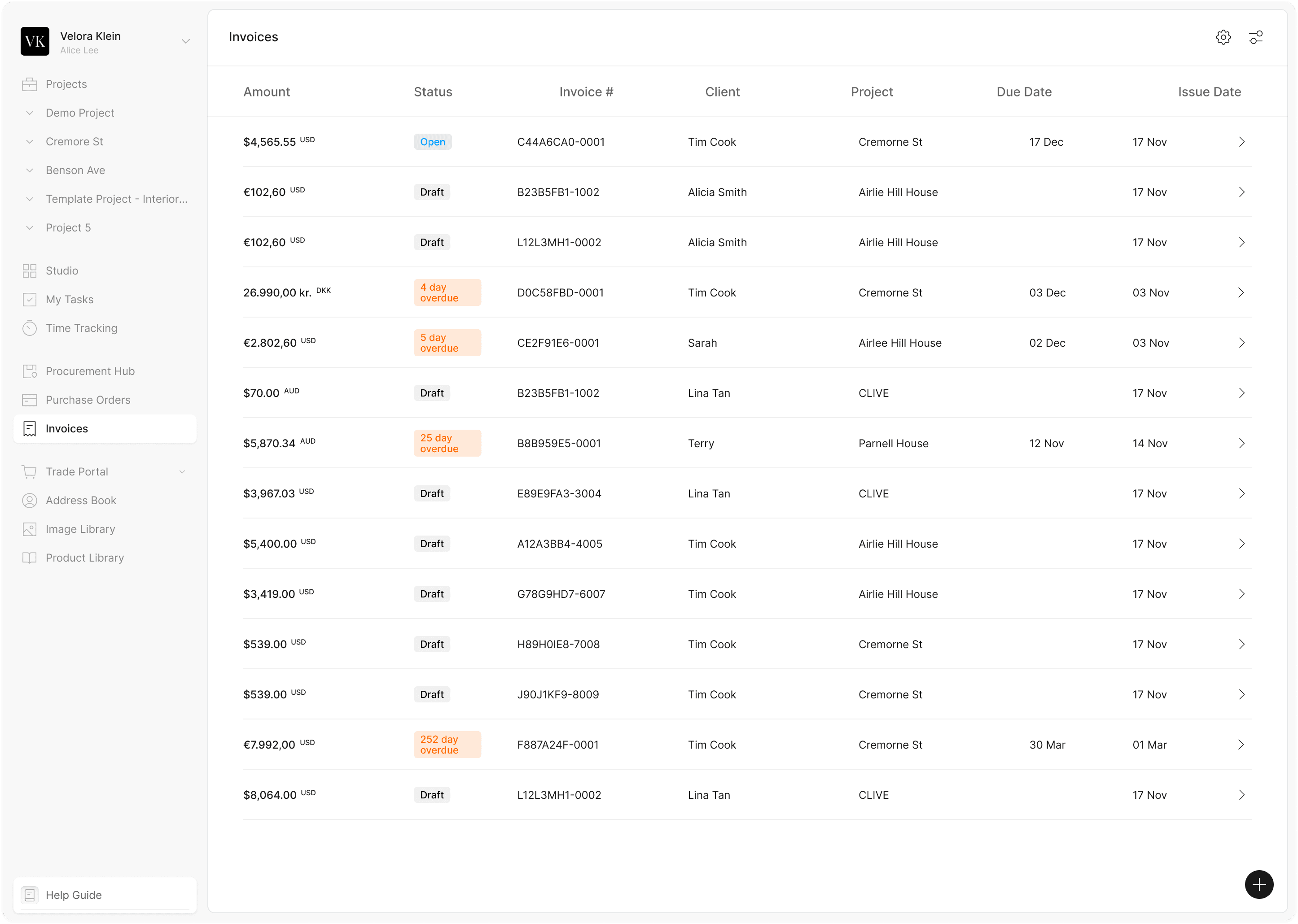 Invoice Dashboard